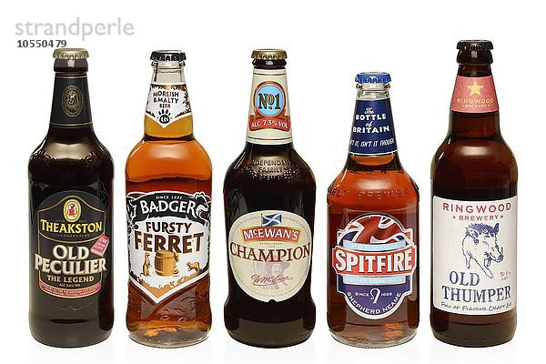 Traditionelles britisches Bier  Flaschen