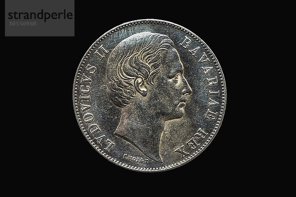 Marientaler  Ludwig II.  um 1860  Silbermünze  Bayern  Deutscher Bund