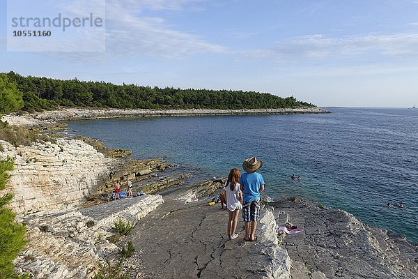 Bucht Pinizule  Uvala Pinizule  Kap Kamenjak  Nationalpark bei Premantura  Istrien  Kroatien  Europa