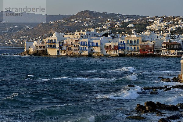 Klein-Venedig  Chora oder Mykonos-Stadt  Mykonos  Kykladen  Griechenland  Europa