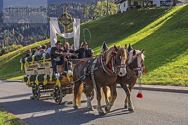 Leonhardiritt  Zweispänner  Hinterthiersee  Tirol  Österreich  Europa