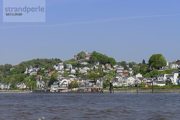 Stadtteil Blankenese mit Hotel Süllberg  Hamburg  Deutschland  Europa