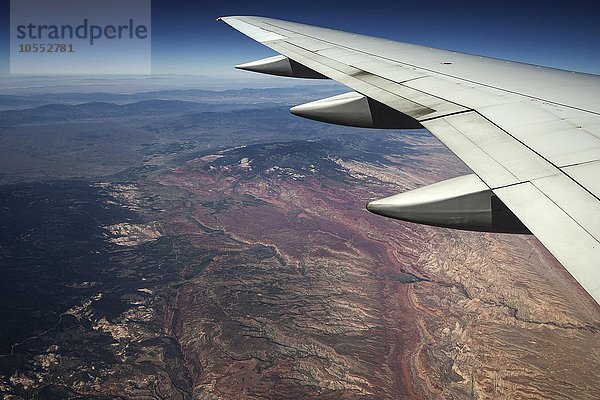 Ausblick vom Flugzeug auf die Umgebung um Torrey  Utah  USA  Nordamerika