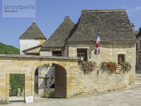Steinhaus im Dorf  Saint-Amand-de-Coly  Aquitaine  Frankreich  Europa