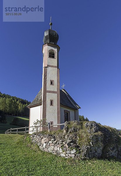 Kapelle St. Johann in Ranui  Villnöß  Südtirol  Italien  Europa