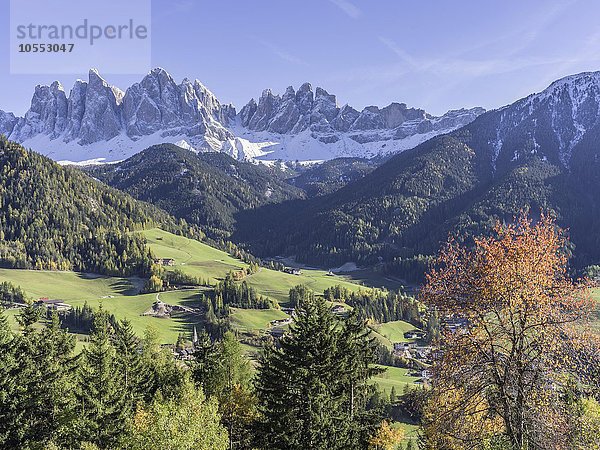 Geislergruppe  Villnösstal  Südtirol  Italien  Europa