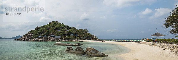 Strand  Insel Koh Nang Yuan  auch Nangyuan  bei Koh Tao  Golf von Thailand  Thailand  Asien