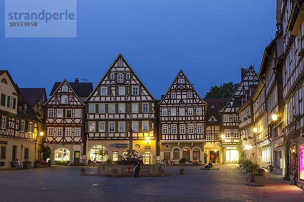 Fachwerkhäuser am oberen Marktplatz  Schorndorf  Baden-Württemberg  Deutschland  Europa