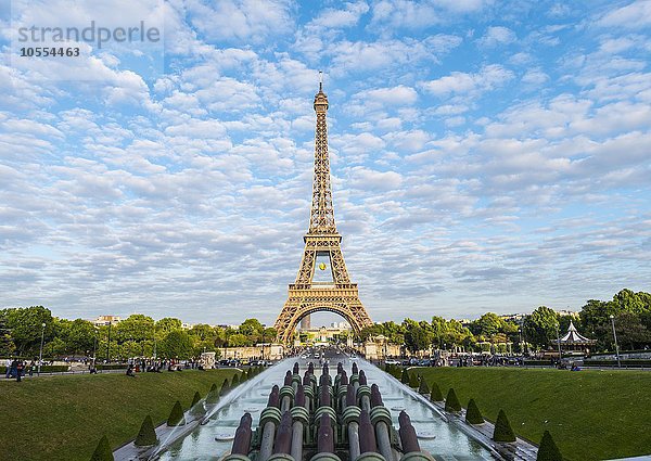 Eiffelturm  tour Eiffel und Jardins du Trocadéro  Paris  Île-de-France  Frankreich  Europa