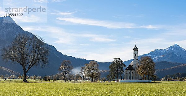 Wallfahrtskirche St. Coloman  Schwangau  Füssen  Ostallgäu  Allgäu  Schwaben  Bayern  Deutschland  Europa