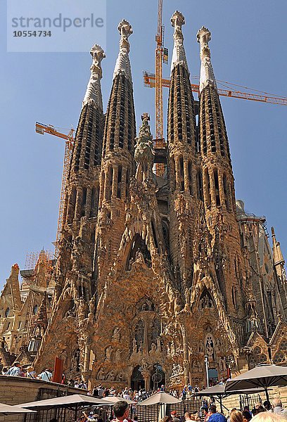 Sagrada Familia von Antoni Gaudi  Barcelona  Katalonien  Spanien  Europa