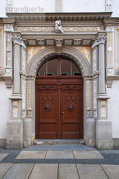 Renaissanceportal der ehemaligen Münze  Untermarkt  Görlitz  Oberlausitz  Sachsen  Deutschland  Europa