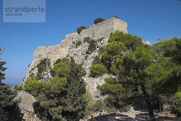Castle Monólithos  Ruine der Johanniterburg  Rhodos  Dodekanes  Griechenland  Europa
