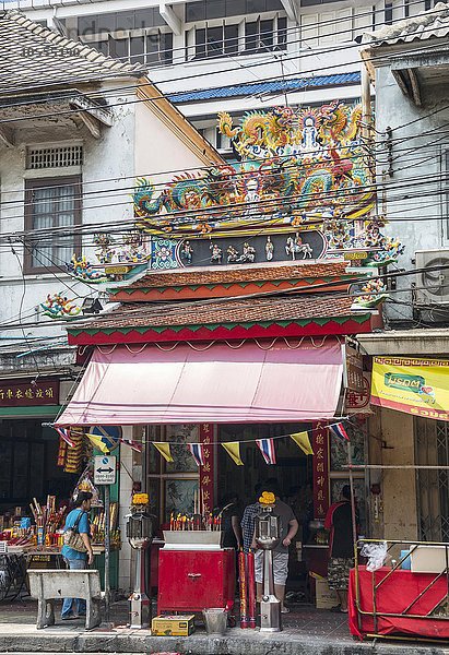Kleiner Chinesischer Tempel  Chinatown  Bangkok  Thailand  Asien