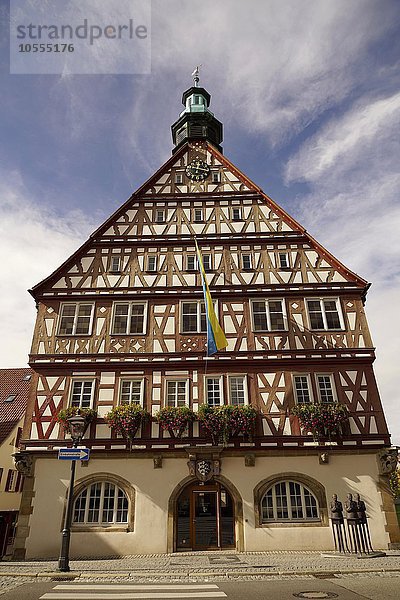 Fachwerkbau Rathaus in Backnang  Baden-Württemberg  Deutschland  Europa