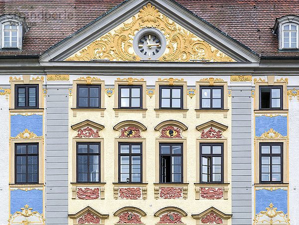 Fassade  Neues Rathaus am Markt  Coburg  Oberfranken  Bayern  Deutschland  Europa