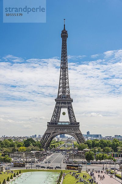 Eiffelturm  Tour Eiffel  Jardins du Trocadéro  Trocadero Gärten  Paris  Île-de-France  Frankreich  Europa
