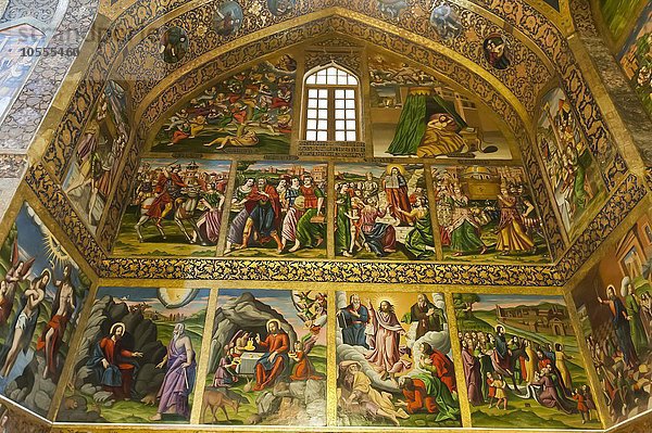 Armenisch-apostolische Kirche  Wandmalereien mit Szenen aus den alten und neuen Testament  Vank-Kathedrale  Jolfa oder Neu-Dschulfa  Isfahan  Iran