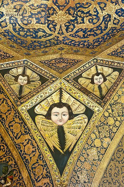Armenisch-apostolische Kirche  Deckenmalerei  Gesicht mit Flügeln  Cherubim und Seraphim  Vank-Kathedrale  Jolfa oder Neu-Dschulfa  Isfahan  Iran