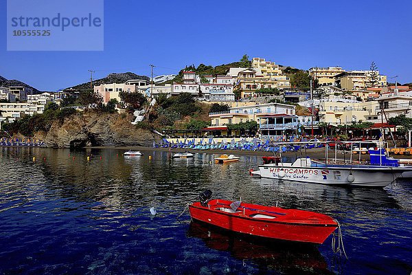 Boote im Hafen  Bali  Kreta  Griechenland  Europa