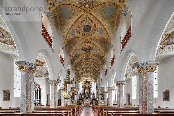 Stiftskirche St. Peter  Bad Waldsee  Oberschwaben  Baden-Württemberg  Deutschland  Europa