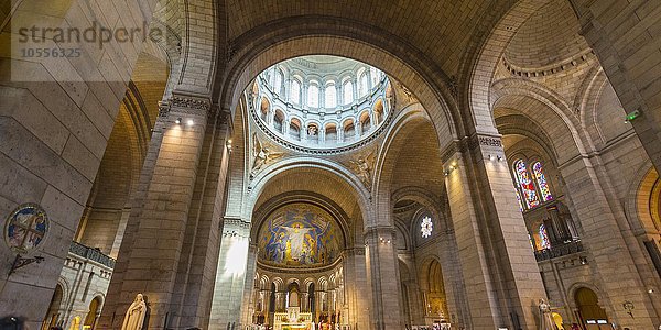 Innengewölbe der Basilika Sacré Coeur  Montmartre  Paris  Île-de-France  Frankreich  Europa