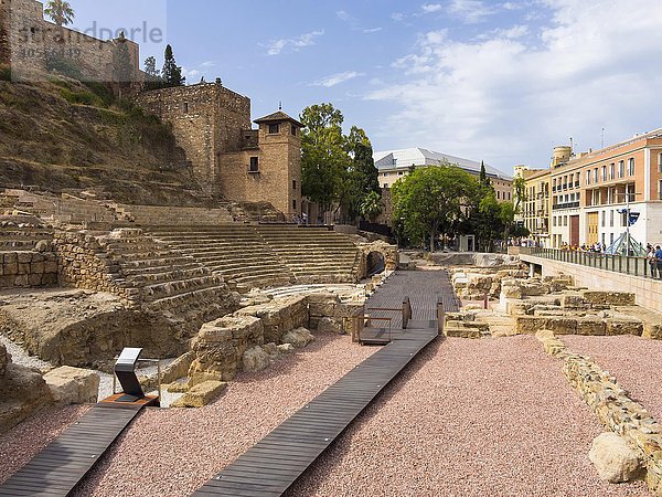 Römisches Theater  Malaga  Provinz Málaga  Andalusien  Spanien  Europa