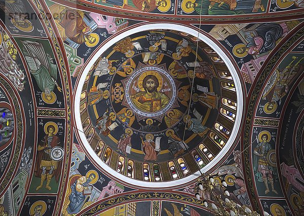 Kuppel  innen  Kirche von Sianá  Rhodos  Dodekanes  Griechenland  Europa
