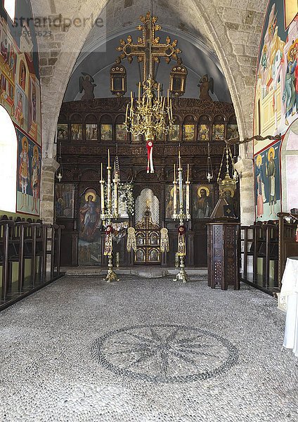 Kloster Skiádi  Innenraum  Rhodos  Dodekanes  Griechenland  Europa