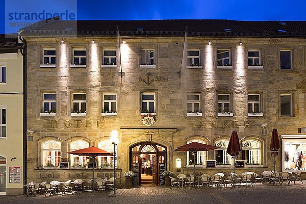 Europa Hotel Restaurant Bayern Bayreuth Abenddämmerung Deutschland Oberfranken