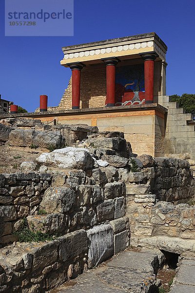 Die Bastion  Palastanlage der Minoer  Knossos  Kreta  Griechenland  Europa