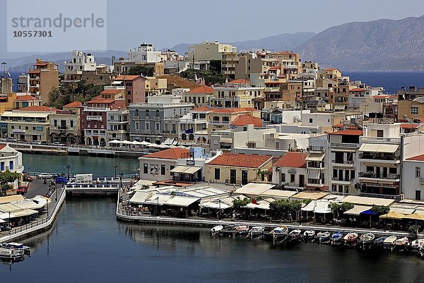 Agios Nikolaos am Voulismeni-See  Kreta  Griechenland  Europa