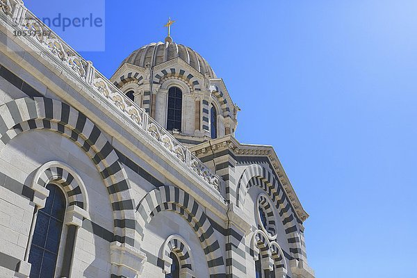 Basilika  Notre-Dame-De-La-Garde in Marseille  Provence-Alpes-Côte d'Azur  Frankreich  Europa
