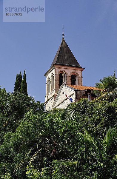 Franziskanerkloster und Kirche  Klosterinsel Visovac  Muttergottesinsel  Nationalpark Krka  Region Sibenik-Knin  Dalmatien  Kroatien  Europa