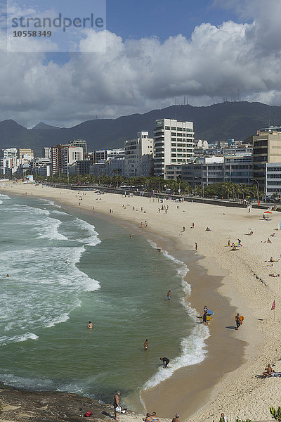 Luftaufnahme des Strandes von Rio de Janeiro  Rio de Janeiro  Brasilien