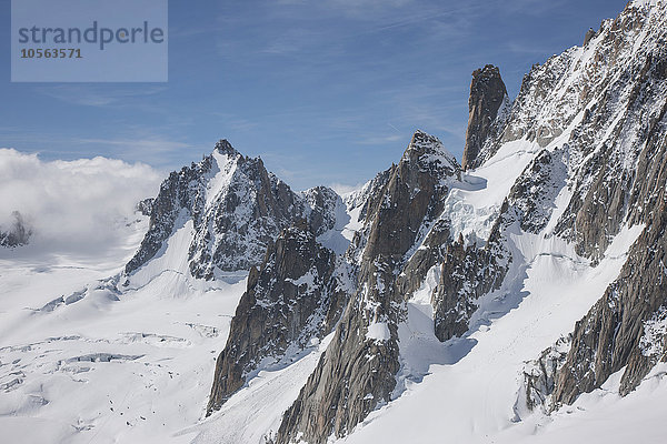 Mont Blanc im Schnee  Chamonix  Frankreich