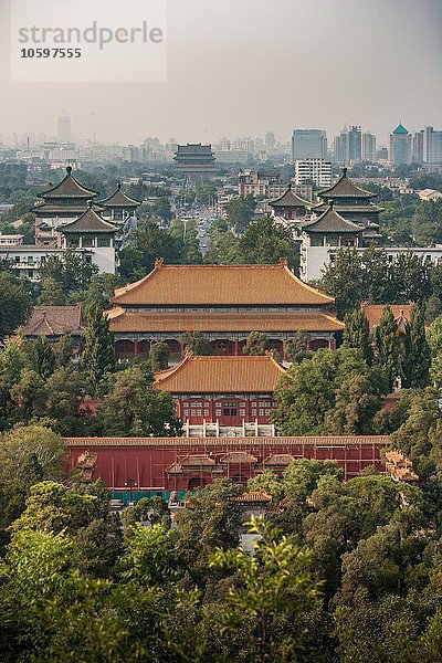 Ansicht der Verbotenen Stadt  Peking  China