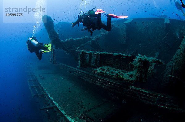 Unterwasser-Rückansicht der MS Zenobia Schiffswrack  Larnaca  Zypern