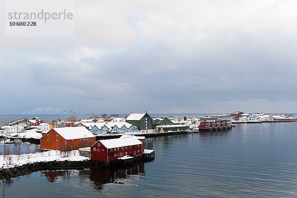 Häuser am Wasser  Svolvaer  Lofoten  Norwegen