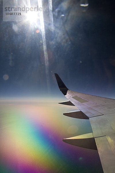 Luftaufnahme mit Licht- und Farbphänomen