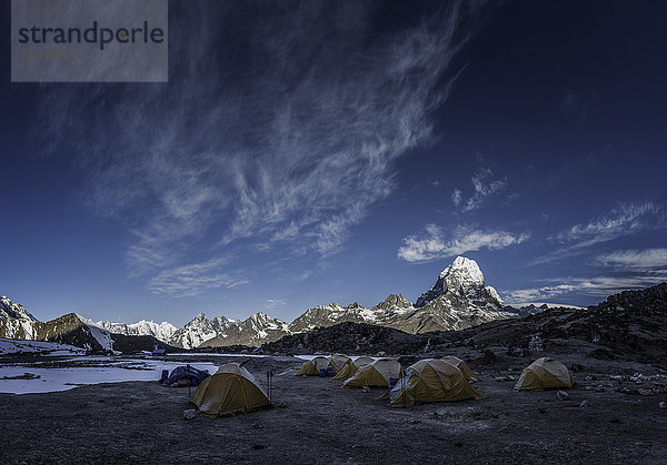 Nepal  Himalaya  Khumbu  Khumjung  Zeltlager