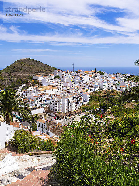 Spanien  Andalusien  Costa del Sol  Blick auf Frigiliana