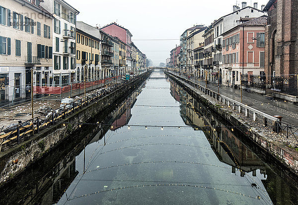 Italien  Mailand  Kanal Naviglio Grande