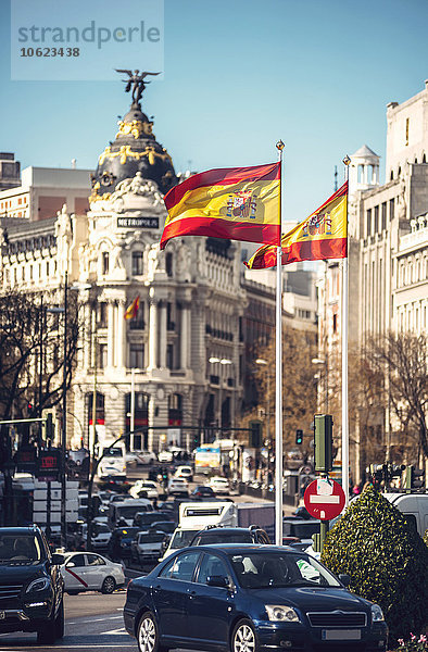 Spanien  Madrid  Plaza de Cibeles mit Metropolis-Gebäude