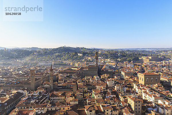 Italien  Toskana  Florenz  Stadtbild mit Palazzo Vecchio