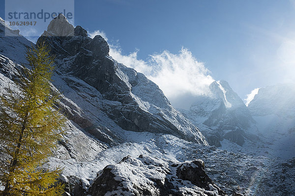 Berchtesgadener Alpen  Hochkalter Bergmassiv im Herbst