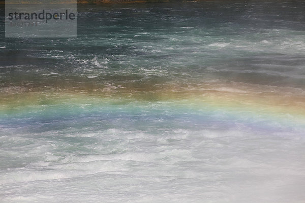 Schweiz  Rheinfall  Wasser und Regenbogen