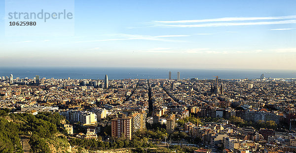 Spanien  Panoramablick auf Barcelona
