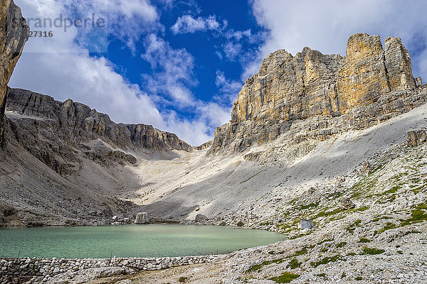 Italien  Dolomiten  Sellagruppe  Sass del Lec und Pisciadu-See