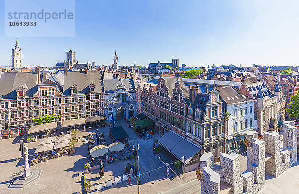 Belgien  Gent  Altstadt  Sint-Veerleplein-Platz